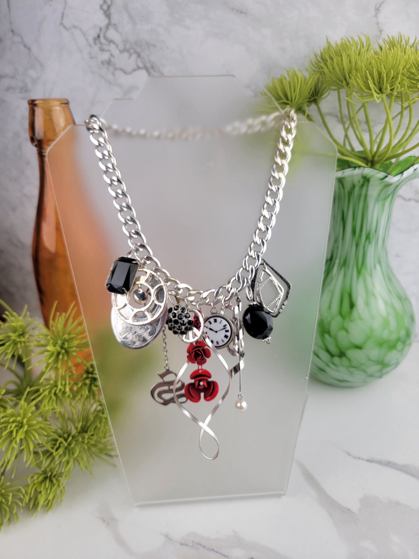 Black Beauty Charm Necklace